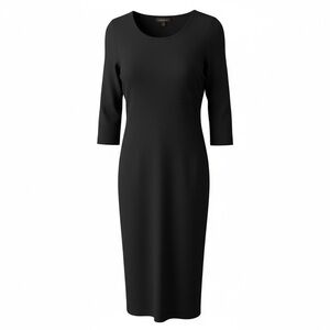 Travelers by Chico’s Black Midi Dress | Size 1 (M 8–10)